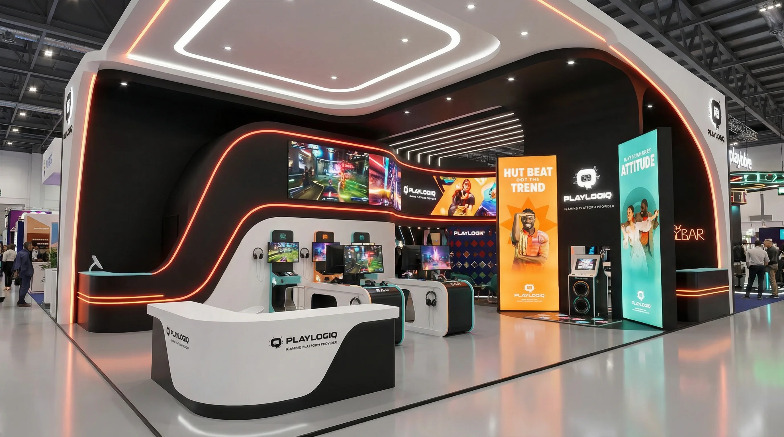 PlayLogIQ Interactive Gaming Exhibition Stand
